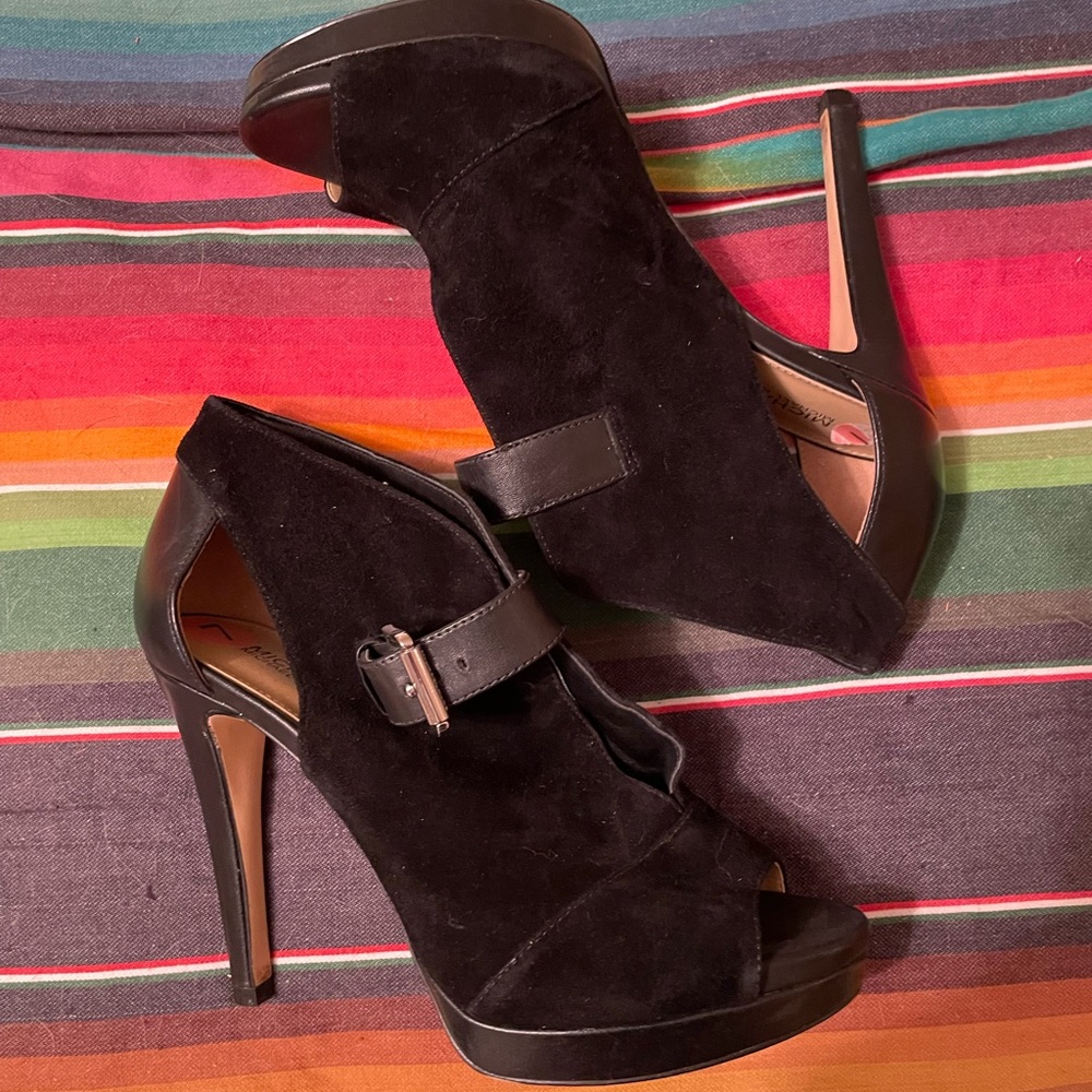 Michael Kors Stiletto Suede Peep Toe Booties sz 7